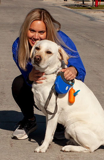 Sandi and dog